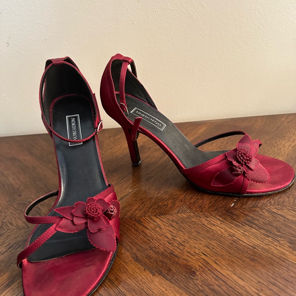 Satin heels